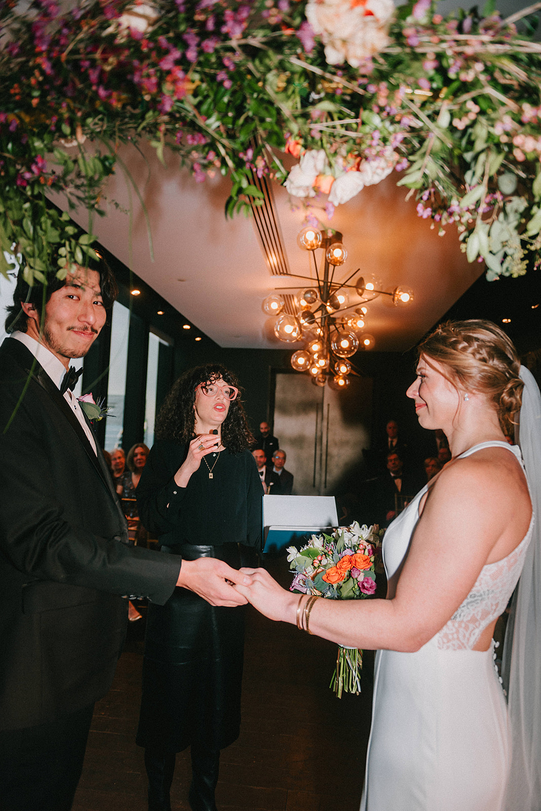 Charity officiating a wedding ceremony
