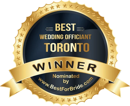 Best Wedding Officiant Toronto — Winner, nominated by BestForBride.com