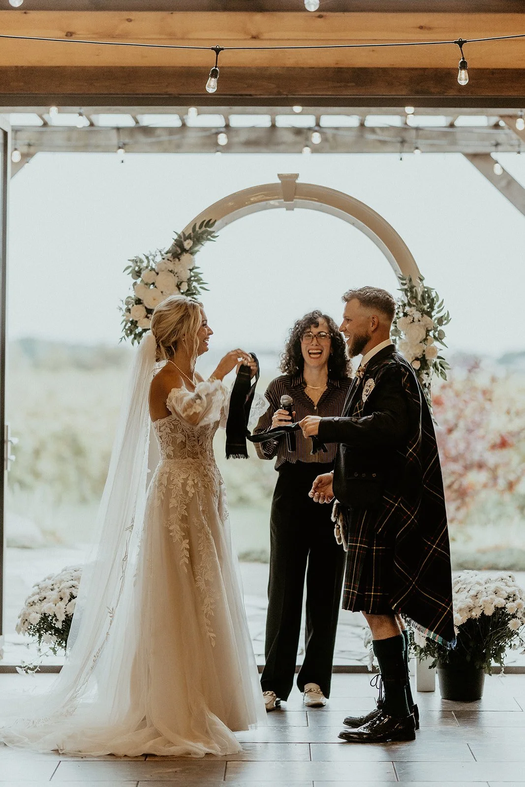 Rev. Charity Adams officiating a wedding ceremony